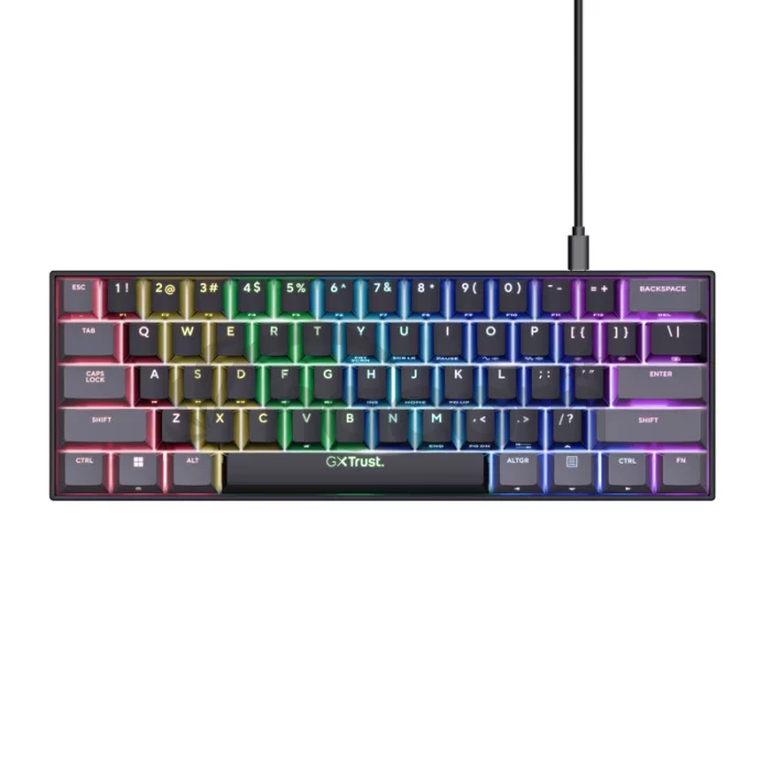 Trust Gaming GXT 867 Acira/Drôtová USB/US layout/Čierna