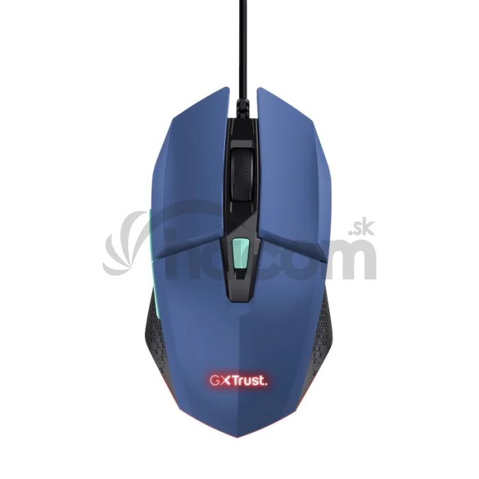 TRUST GXT 109 FELOX/Herná/Optická/Pre pravákov/6 400 DPI/Drôtová USB/Modrá