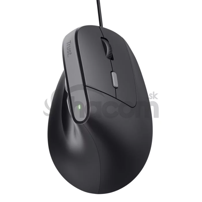 Trust Bayo II/Vertikálna/Optická/Pre pravákov/2 400 DPI/Drôtová USB/Čierna