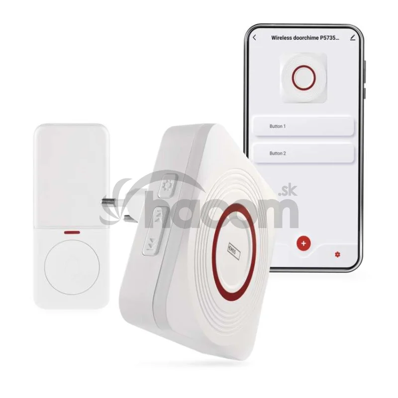 GoSmart Domový bezdrôtový zvonček P5735WS do zásuvky s WiFi