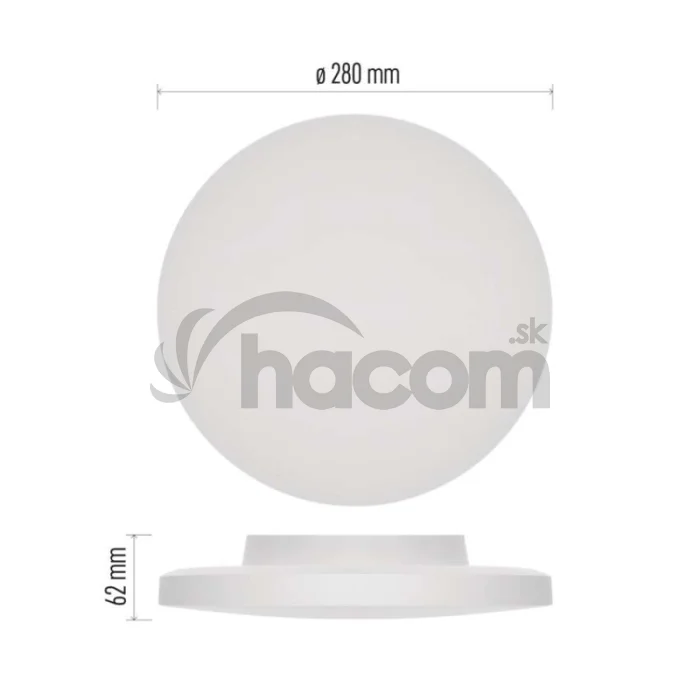 LED prisadené svietidlo DIONI kruhové, biele, 15W, CCT