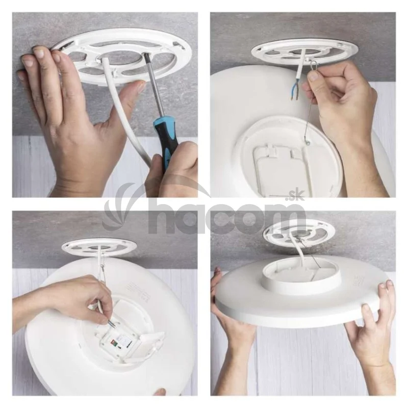 LED prisadené svietidlo DIONI kruhové, biele, 15W, CCT