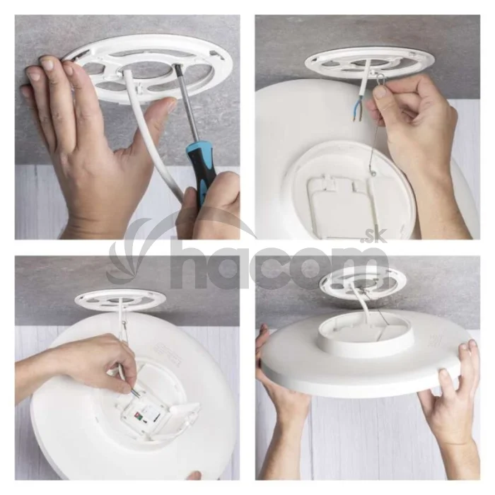 LED prisadené svietidlo DIONI kruhové, biele, 15W, CCT