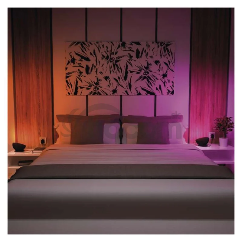 GoSmart LED ambientná lampa, čierna, teplá biela–studená biela/ RGB, WiFi