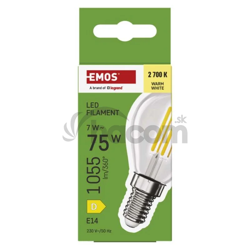 LED žiarovka Filament Mini Globe / E14 / 7 W (75 W) / 1055 lm / teplá biela
