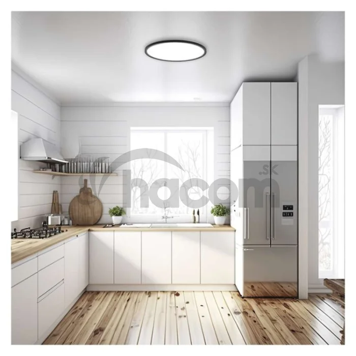 LED prisadené svietidlo FLORI okrúhle, čierné, 18W, neutrálna biela