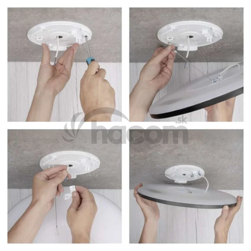 LED prisadené svietidlo FLORI okrúhle, čierné, 18W, neutrálna biela