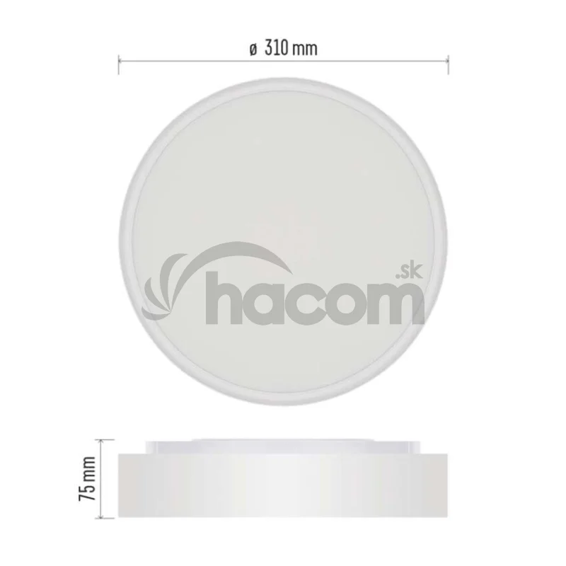 LED prisadené svietidlo RORI kruhové, biele, 17W, CCT
