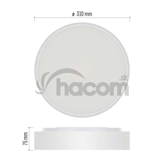 LED prisadené svietidlo RORI kruhové, biele, 17W, CCT