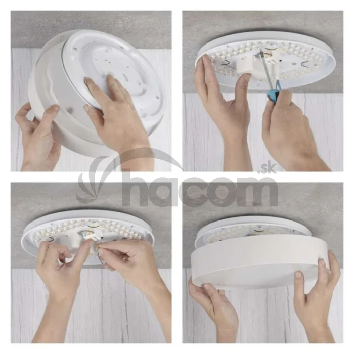 LED prisadené svietidlo RORI kruhové, biele, 17W, CCT