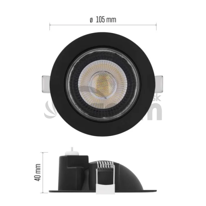 LED SVIETIDLO GERI VST. KR 6,5W 700LM IP20 CCT čierná