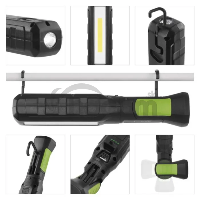 Nabíjacie prac. svietidlo COB LED+LED P4544, 800 lm, 2000 mAh