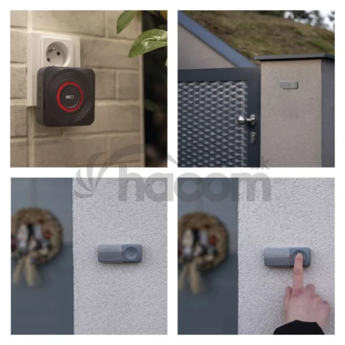 GoSmart Domový bezdrôtový zvonček P5735SS do zásuvky s WiFi