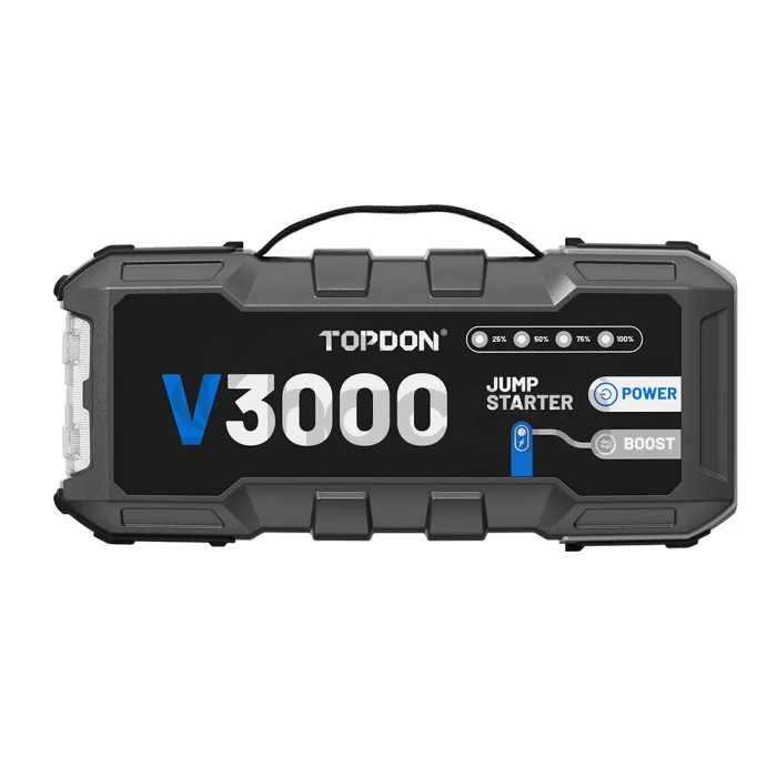 TOPDON Car Jump Starter V3000/3000A/12V vozidla/24000mAh/9l benzín/7l diesel/ LED svetlo |