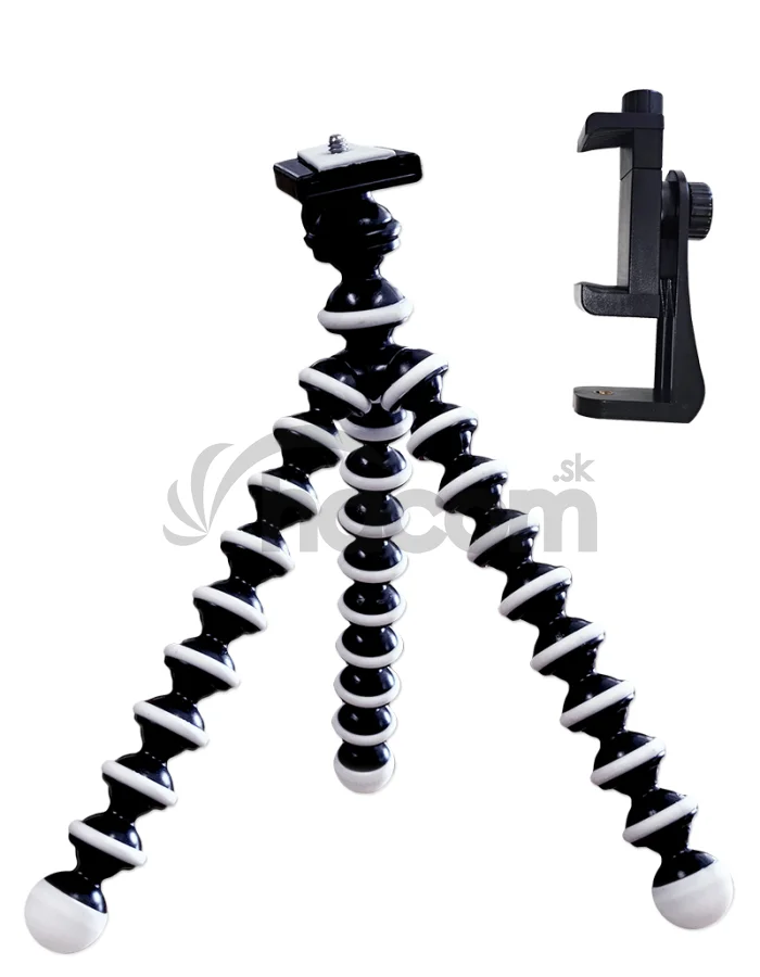 Cestovný statív VIKING Tripod 4D/dĺžka 25,5cm/pružná, odolná guma/max. záťaž 2kg/upínacia skrutka 1/4"