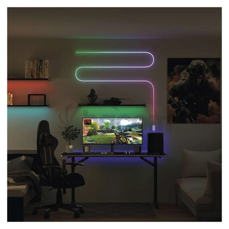GoSmart Flexibilný LED pásik NEON biely, 3 m, 23 W, RGBIC stmievateľný, WiFi