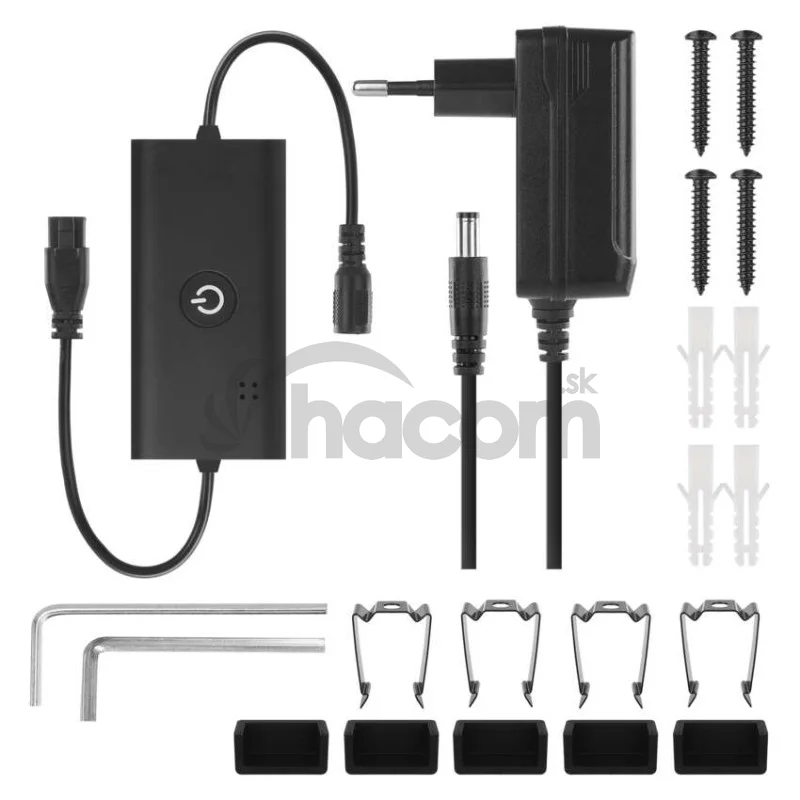 GoSmart LED stojaca lampa, čierna, 175 cm, teplá biela / RGBIC WiFi