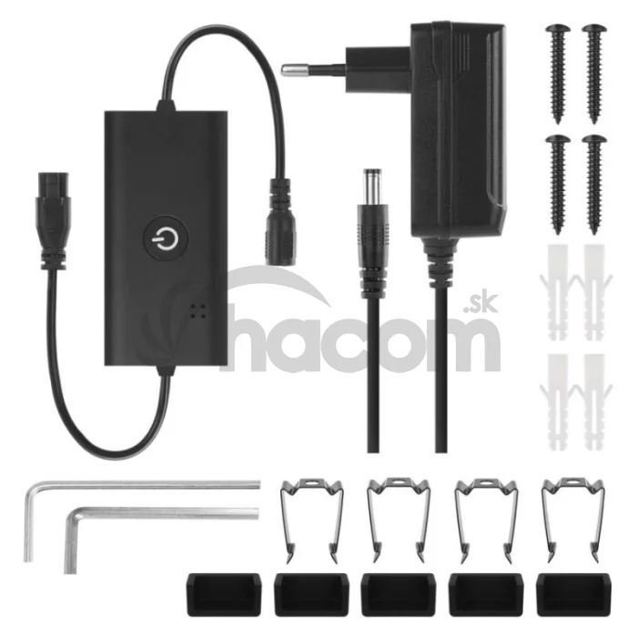 GoSmart LED stojaca lampa, čierna, 175 cm, teplá biela / RGBIC WiFi