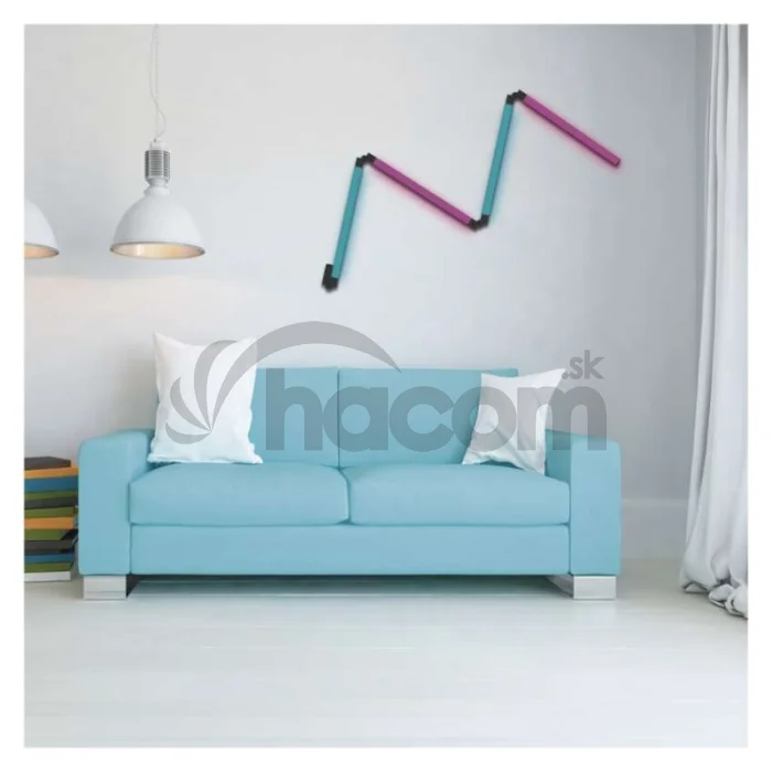 GoSmart LED stojaca lampa, čierna, 175 cm, teplá biela / RGBIC WiFi