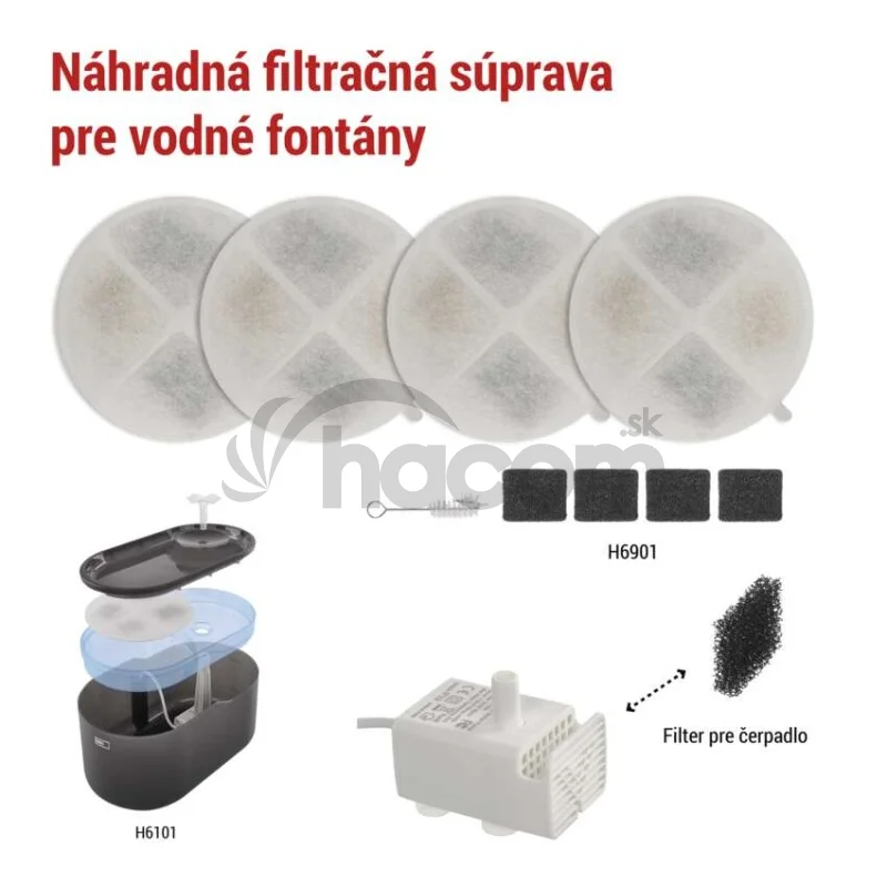 Sada filtrov PET-901 pre vodné fontány