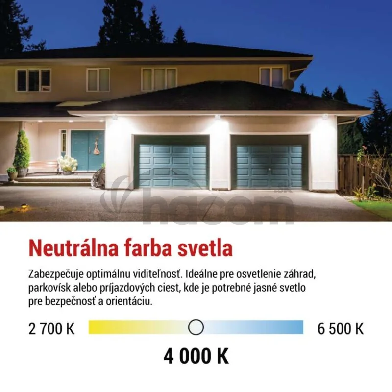 LED reflektor SIMPO 30W, biely, IP65, 3000 lm, neutrálna biela