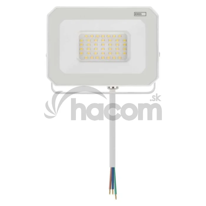 LED reflektor SIMPO 30W, biely, IP65, 3000 lm, neutrálna biela