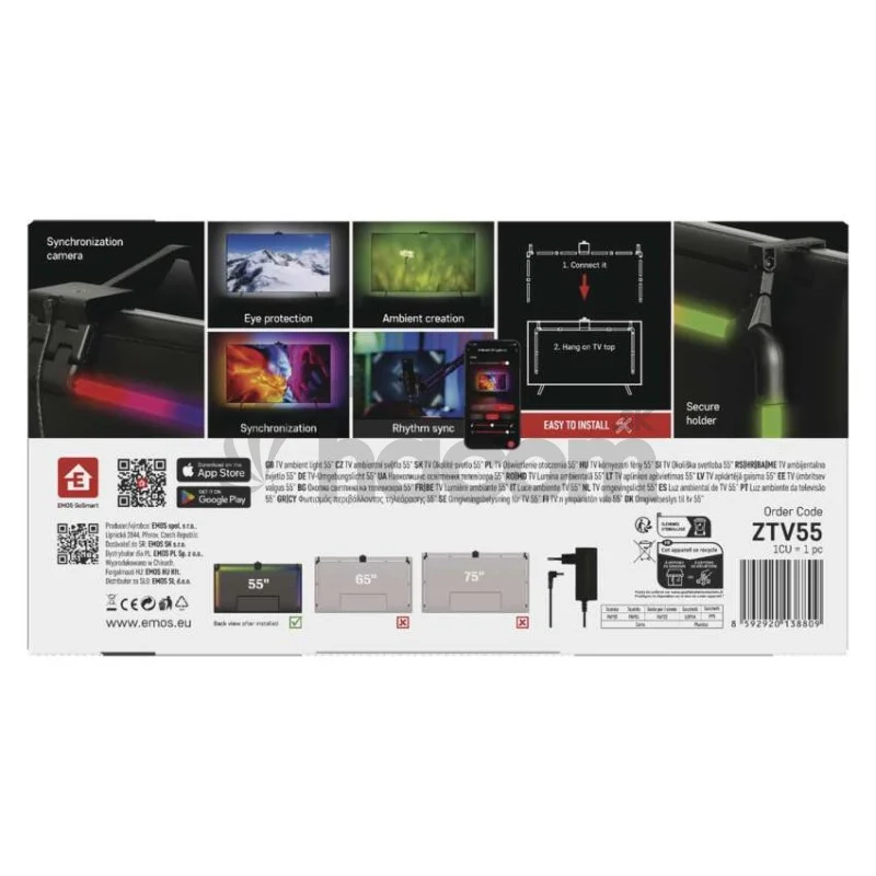 GoSmart Ambientné LED RGB osvetlenie za TV 55“ (139 cm)