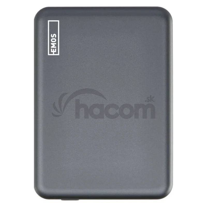 Power bank EMOS WI 522, 5 000 mAh, 20 W+Wireless, šedá