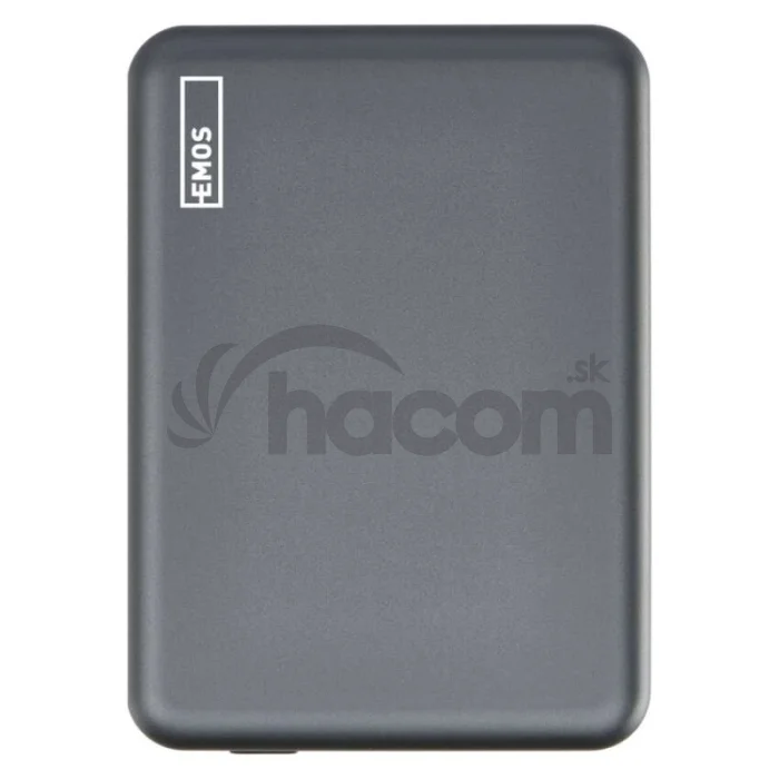 Power bank EMOS WI 522, 5 000 mAh, 20 W+Wireless, šedá