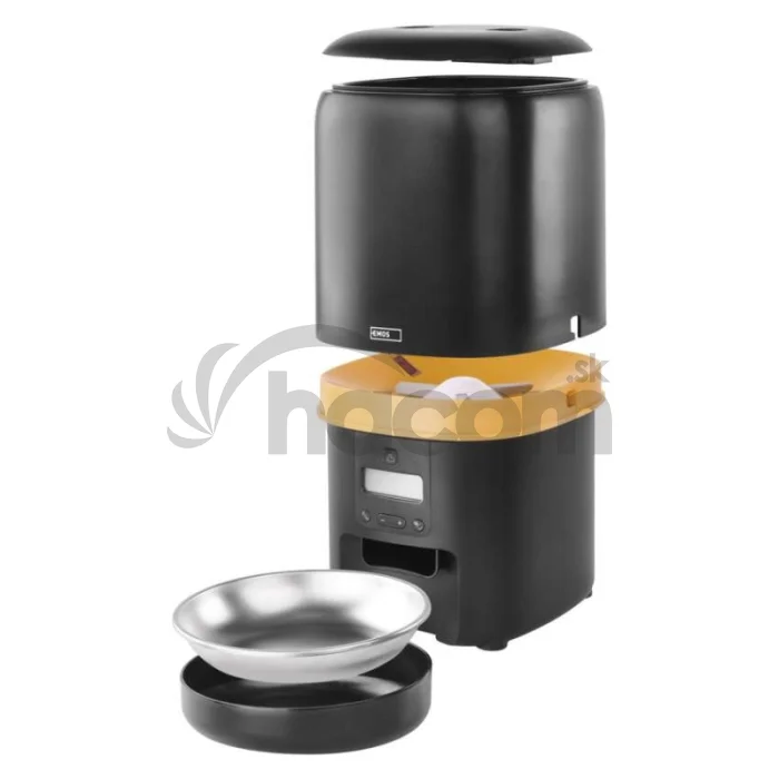 Dávkovač krmiva Pet Care, 4 l, čierny