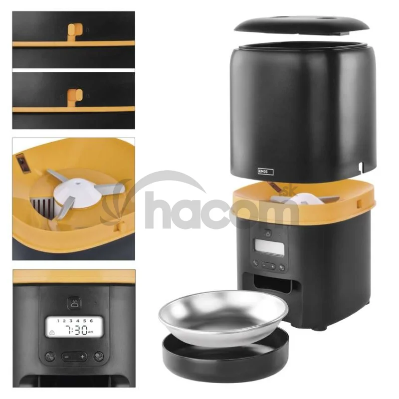Dávkovač krmiva Pet Care, 4 l, čierny