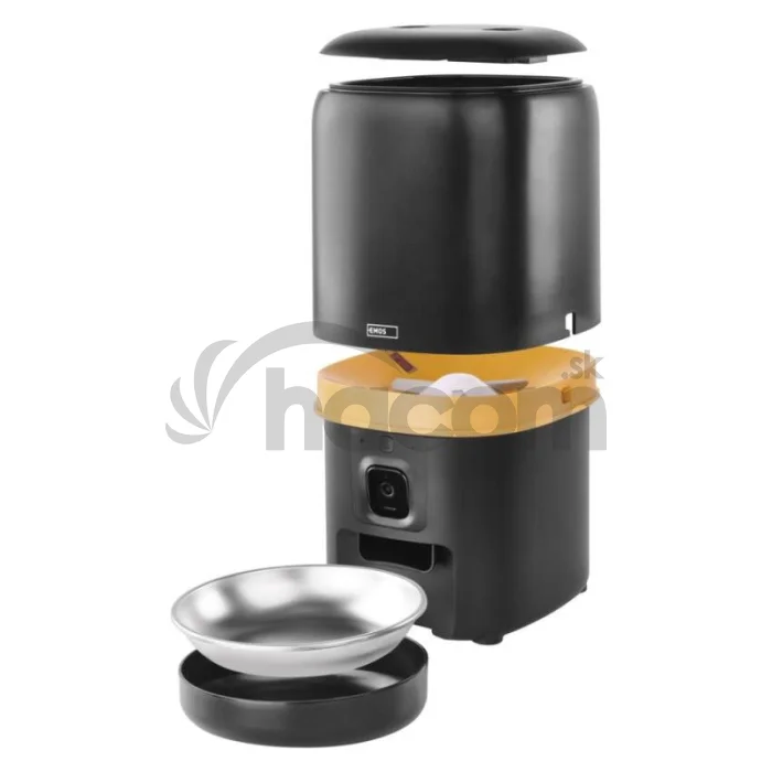 GoSmart dávkovač krmiva Pet Care s kamerou, 4 l, čierny, Wi-Fi