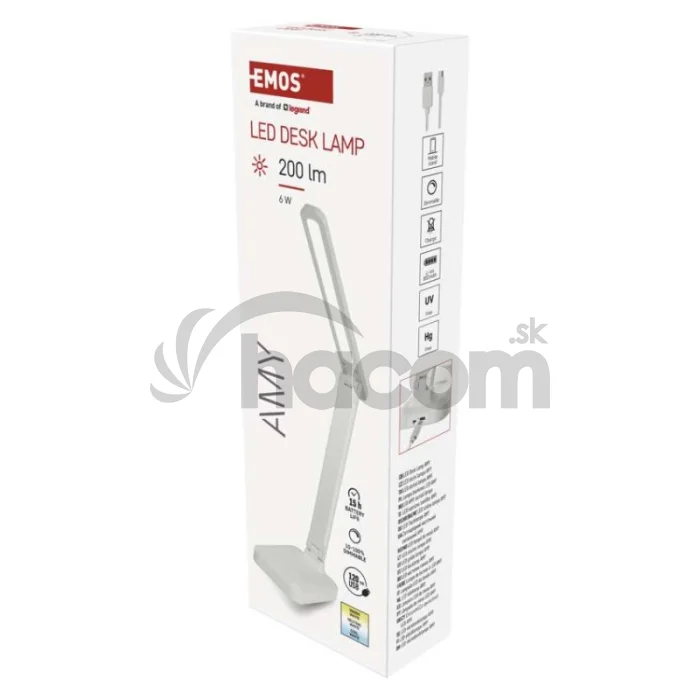 LED stolná lampa AMY, dobíjacia