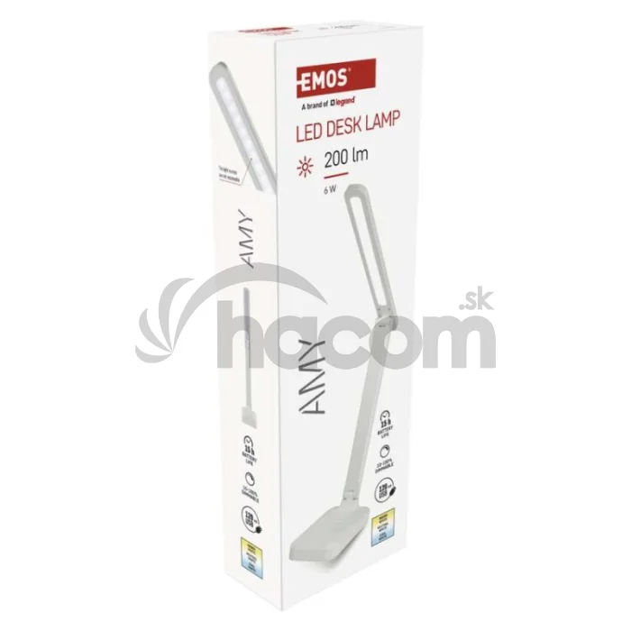 LED stolná lampa AMY, dobíjacia