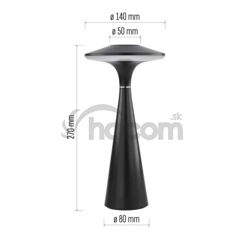 LED stolná lampa JASON, dobíjacia
