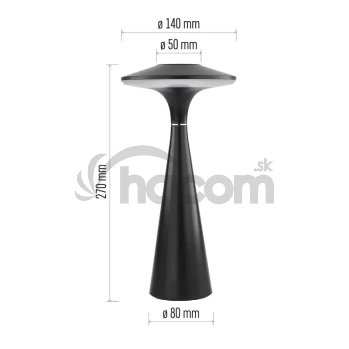 LED stolná lampa JASON, dobíjacia