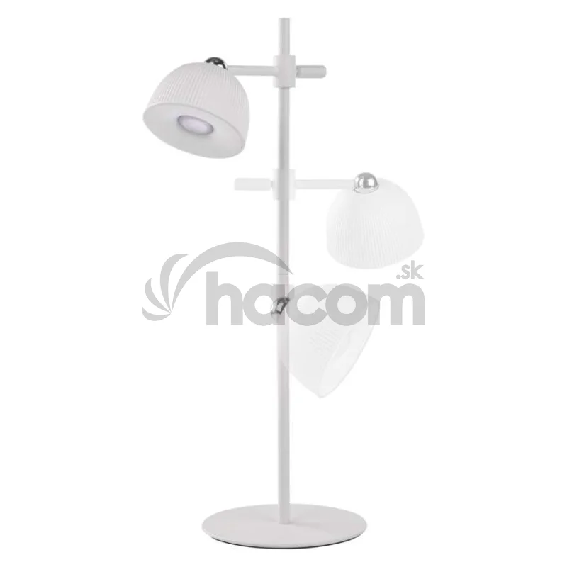 LED stolná lampa SOPHIE, dobíjacia, biela
