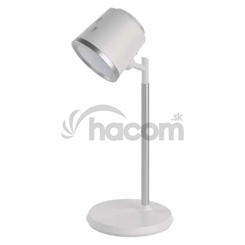 LED stolná lampa ABBIE, dobíjacia, biela