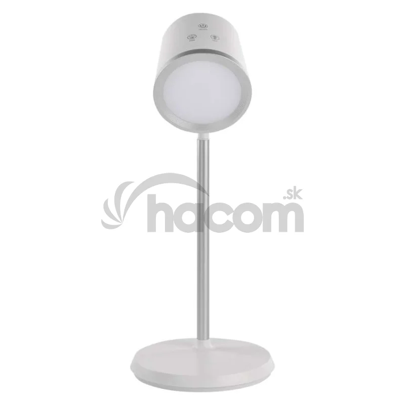 LED stolná lampa ABBIE, dobíjacia, biela