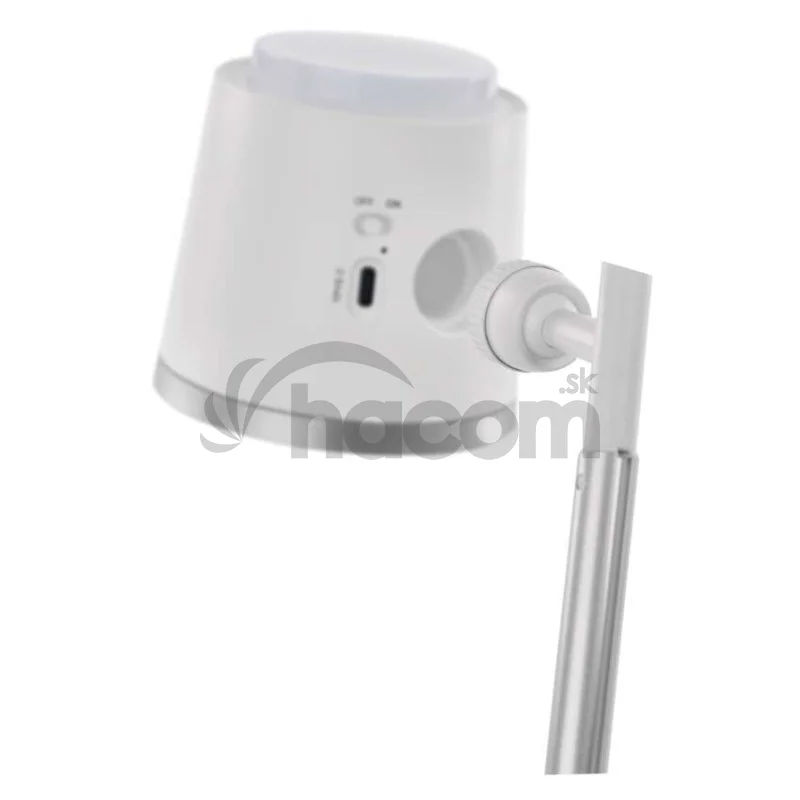 LED stolná lampa ABBIE, dobíjacia, biela