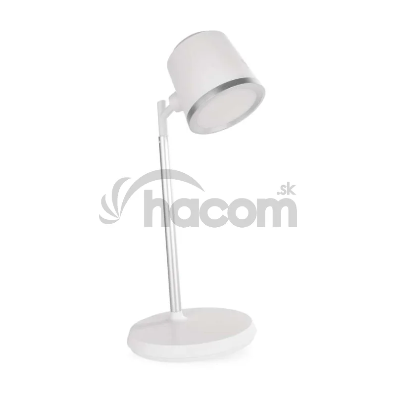 LED stolná lampa ABBIE, dobíjacia, biela