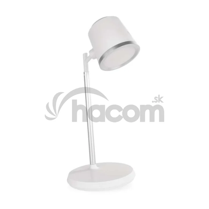 LED stolná lampa ABBIE, dobíjacia, biela