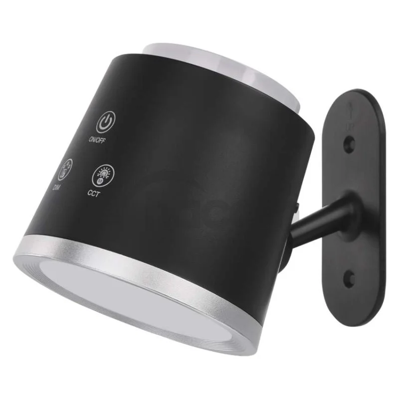 LED stolná lampa ABBIE, dobíjacia, čierna