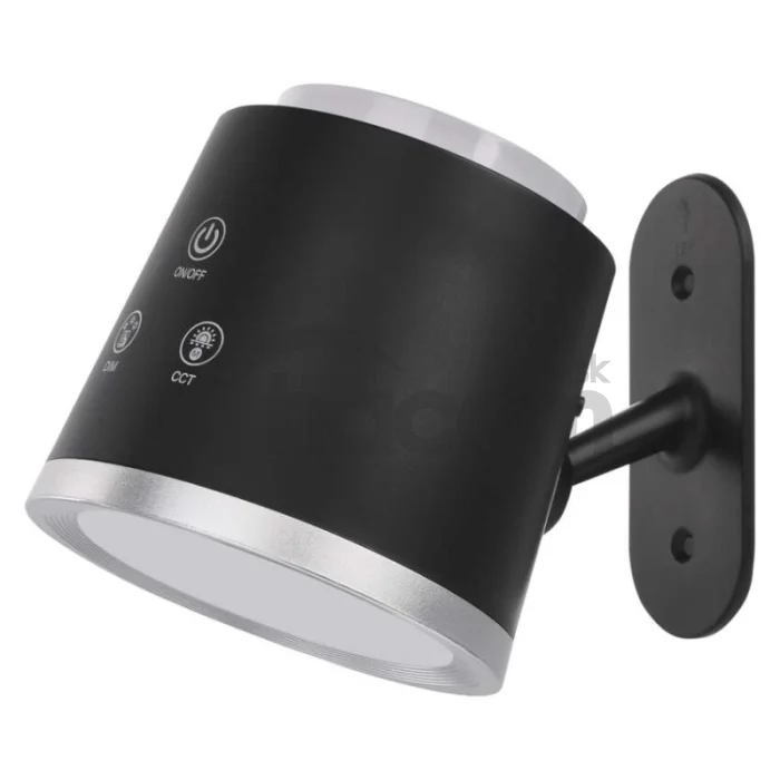 LED stolná lampa ABBIE, dobíjacia, čierna