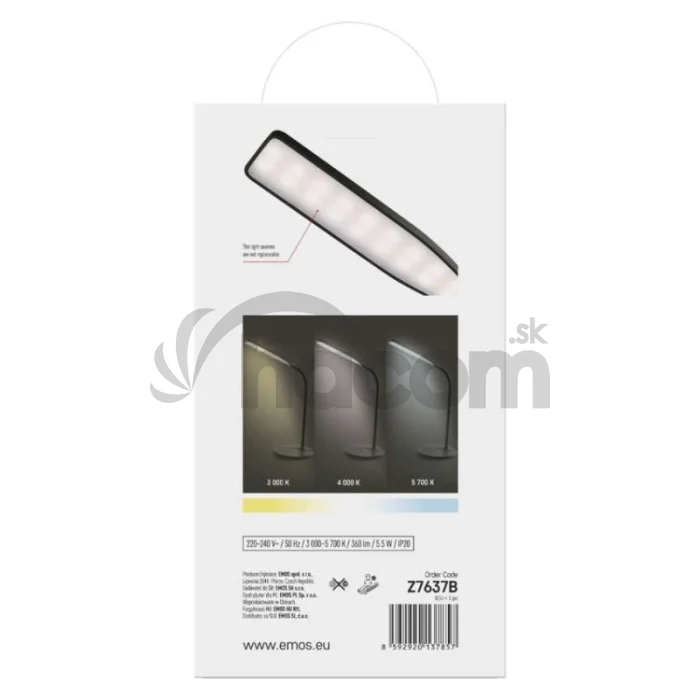 LED stolná lampa OSCAR, čierna