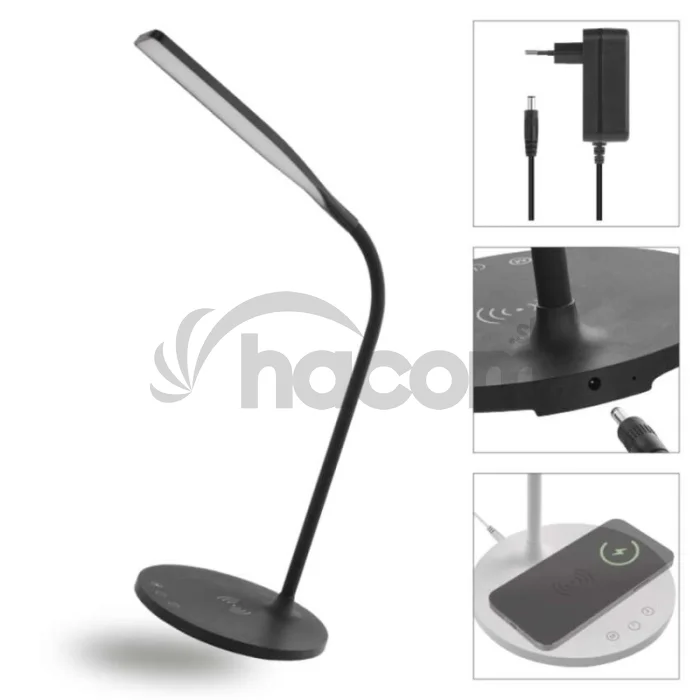 LED stolná lampa OSCAR, čierna