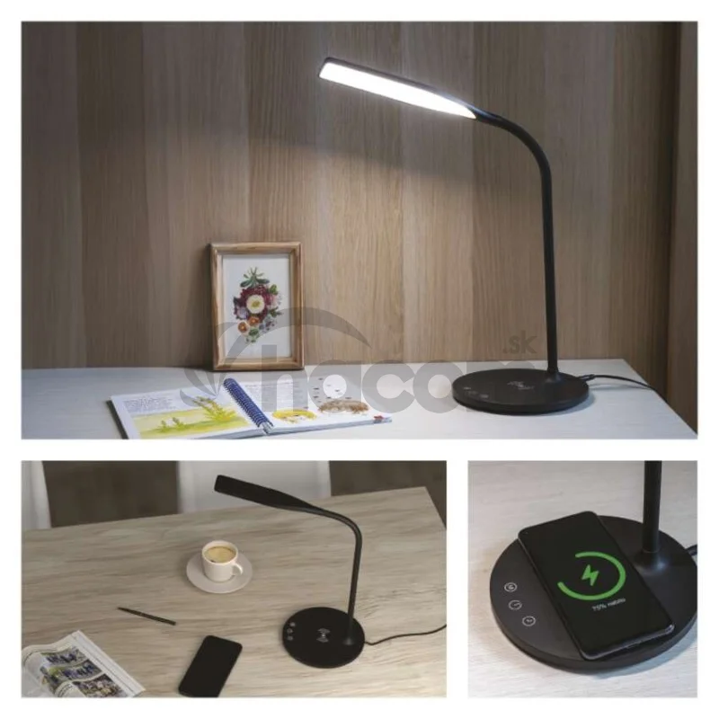 LED stolná lampa OSCAR, čierna