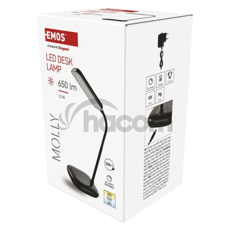 LED stolná lampa MOLLY, čierna