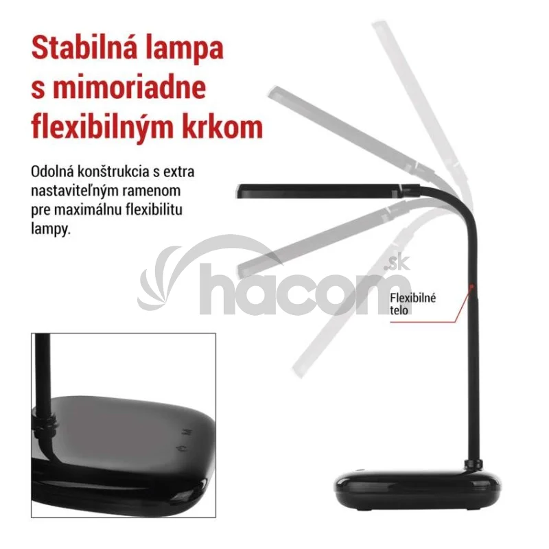LED stolná lampa MOLLY, čierna