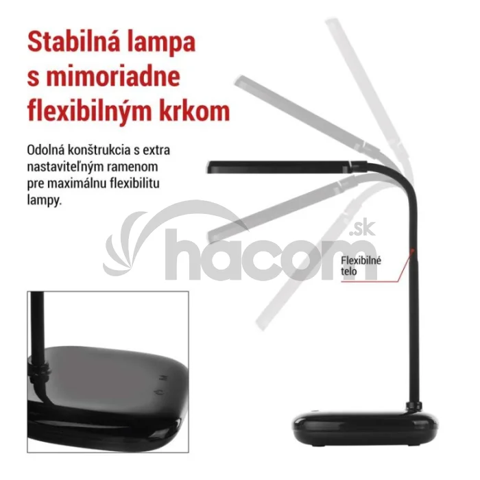 LED stolná lampa MOLLY, čierna